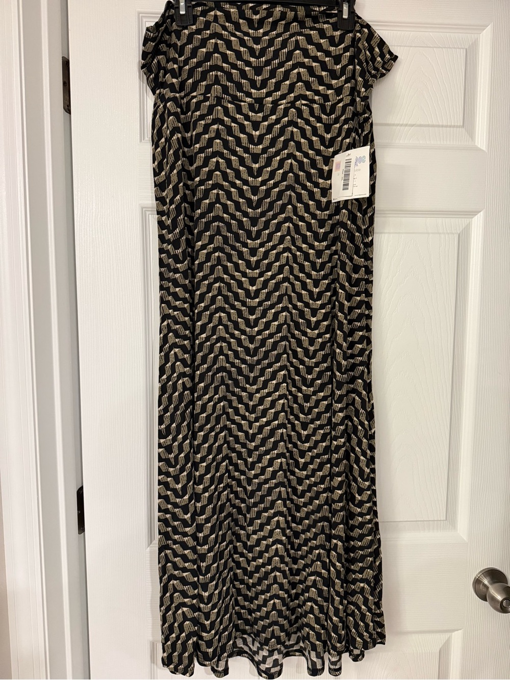 Lularoe Maxi Skirt- black and Beige Patterned Women's Skirt
